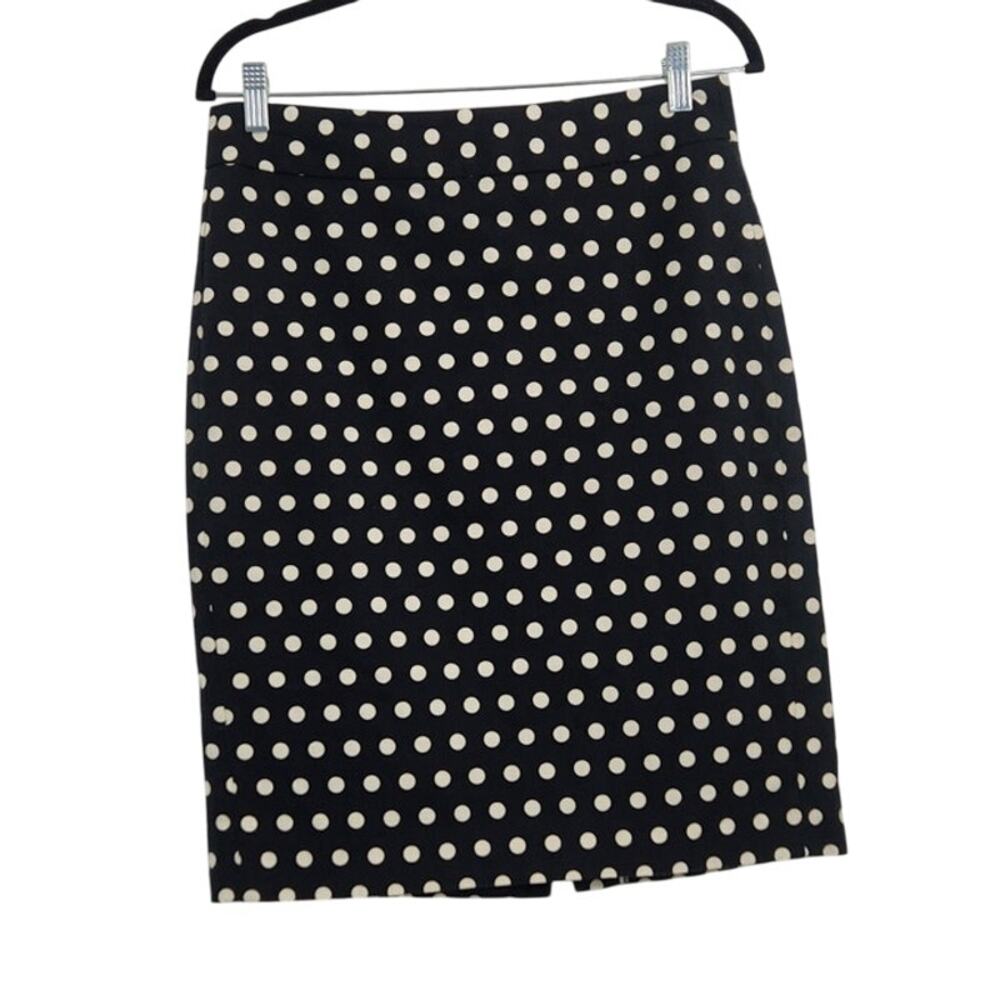 Banana Republic Black Polka Dot Skirt Womens Size 4